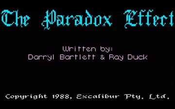 Paradox Effect, The screen shot title